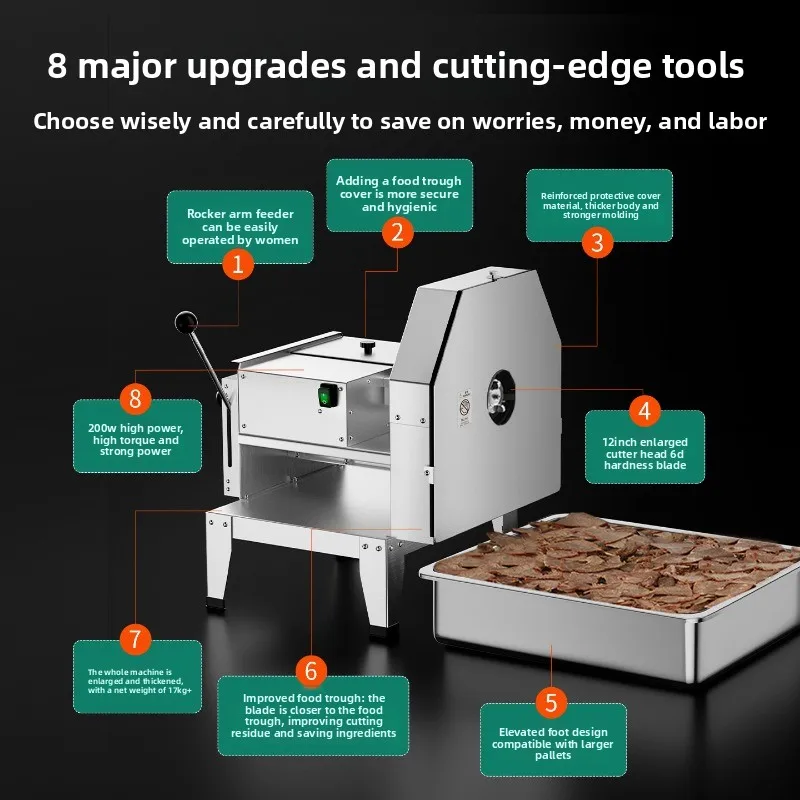 Kuchenschneider für gekochtes Rindfleisch, Kartoffelschneider, elektrischer Gemüseschneider