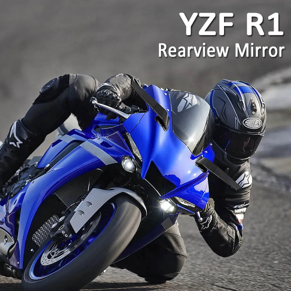 YZF R6 R1 2020-2022 دراجة نارية مرآة تعديل الرياح الجناح قابل للتعديل الدورية مرآة الرؤية الخلفية اكسسوارات لياماها YZFR1 YZF R6