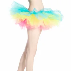 Adult Female Tutu Skirt 5 Layered Tutu Mini Ball Gown Skirt Women Lady's Tulle Princess Party Skirts Sexy Club Short Pettiskirt