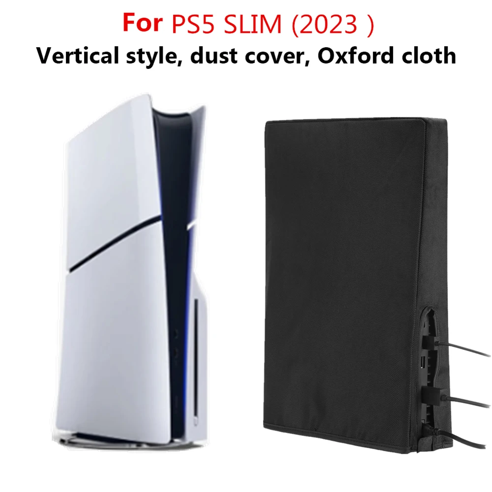 Penutup tahan debu untuk PlayStation 5 cangkang ramping horisontal/vertikal casing konsol pelindung Game tahan debu untuk PS5 Slim