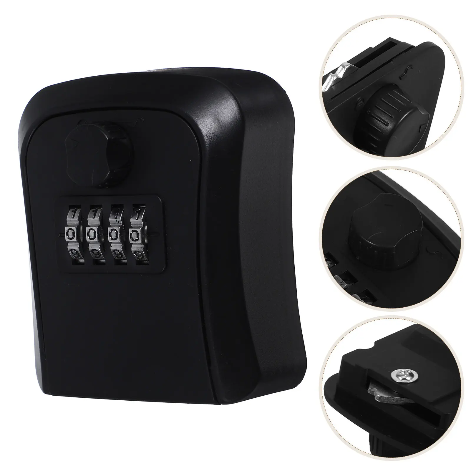 

Lock Box for Keys Outdoor Key Lock Box with Customizable Code Wall Mount Security Key Holder for Home Door Spare Keys ABS Build