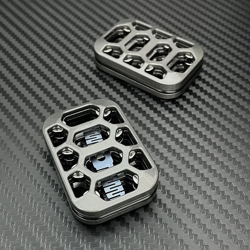 Aushöhlen Magnetische Slider EDC Unendliche Position Push Karte Mechanische Metall Fingertip Push Slider Erwachsene Cool Fidget Spinner Spielzeug