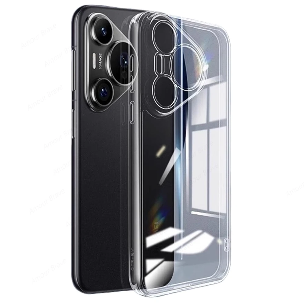 Funda Transparente Ultra Delgada para Teléfono Huawei Pura 80 70 Ultra P60 P50 P40 P30 Pro, Cubierta Suave de TPU Transparente para Huawei P30 Lite