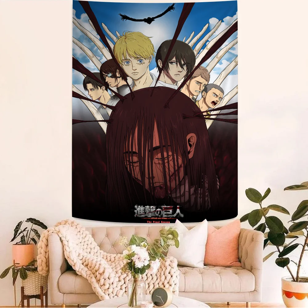 

Attack On Titan Anime Tapestry Indian Buddha Wall Decoration Witchcraft Bohemian Hippie Wall Hanging Sheets