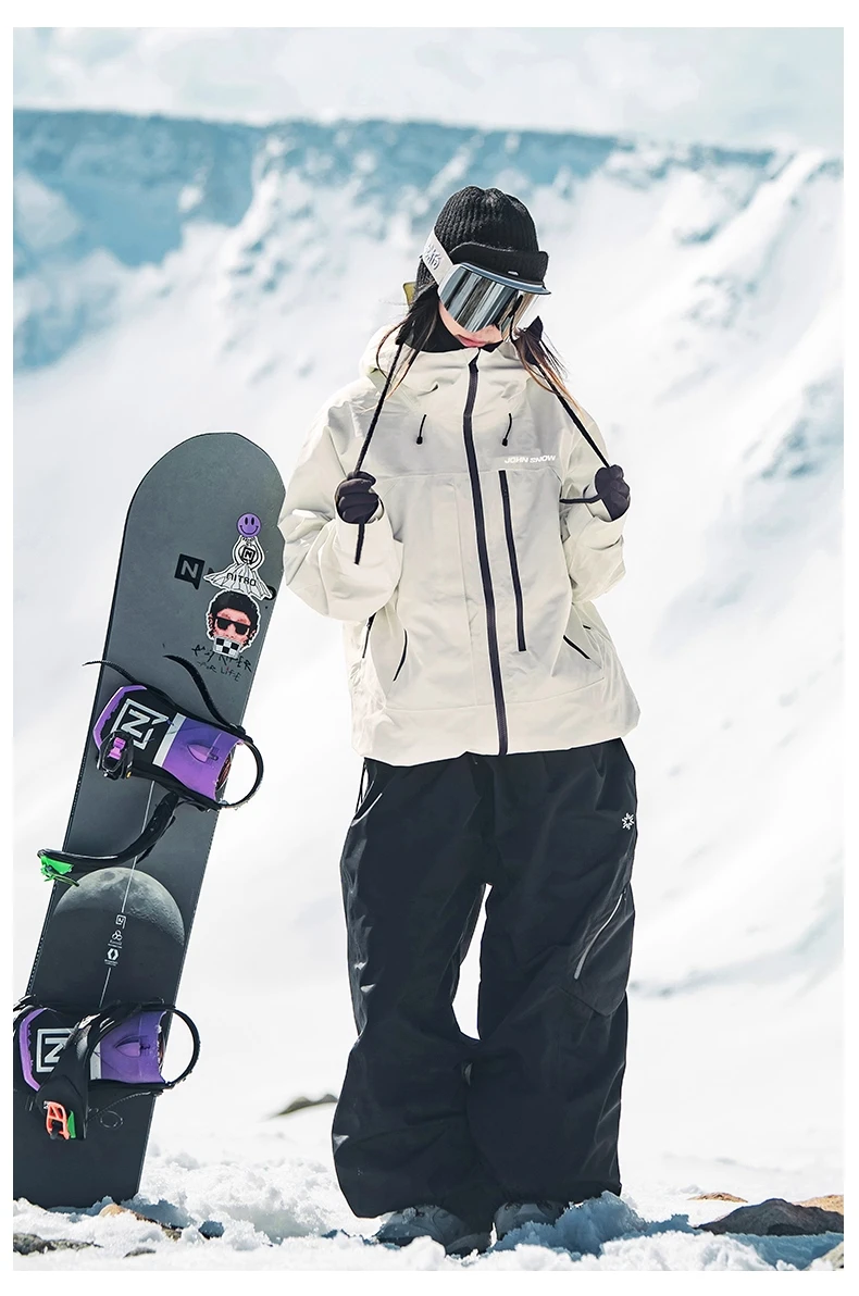 John Snow Wasserdichtes Skianzug-Set für Damen und Herren, wärmeisolierte Snowboardjacke, Hose, Ski-Outfit für Wintersport – Detail 18
