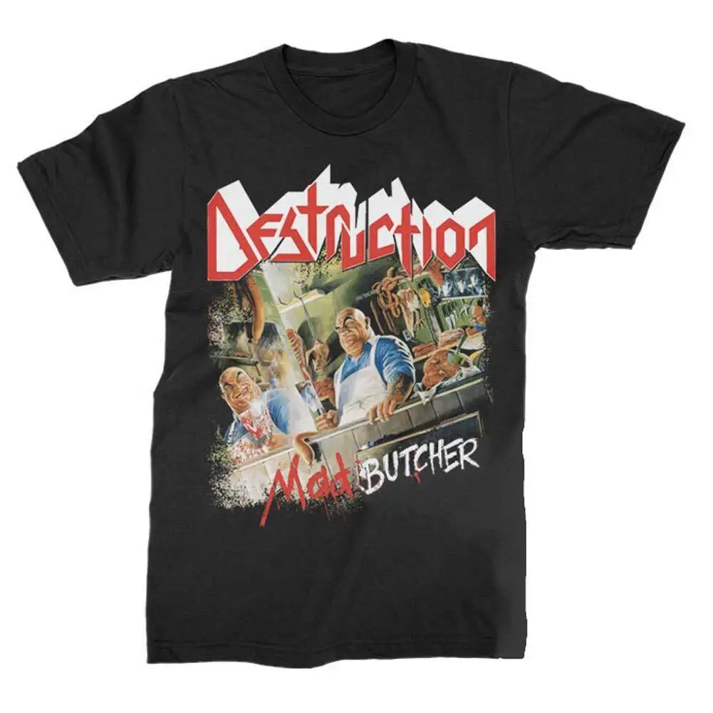 Men's Destruction Mad Butcher T Shirt Medium Black