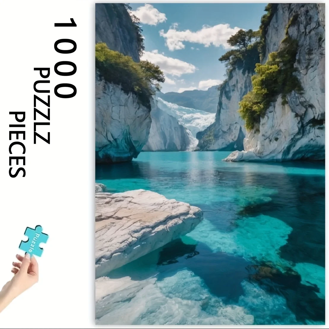 1000ピース ジグソーパズル 壮大な山と水の風景 - /バイリンガルボックス、&に適しています、挑戦的な頭脳を刺激するゲーム、C