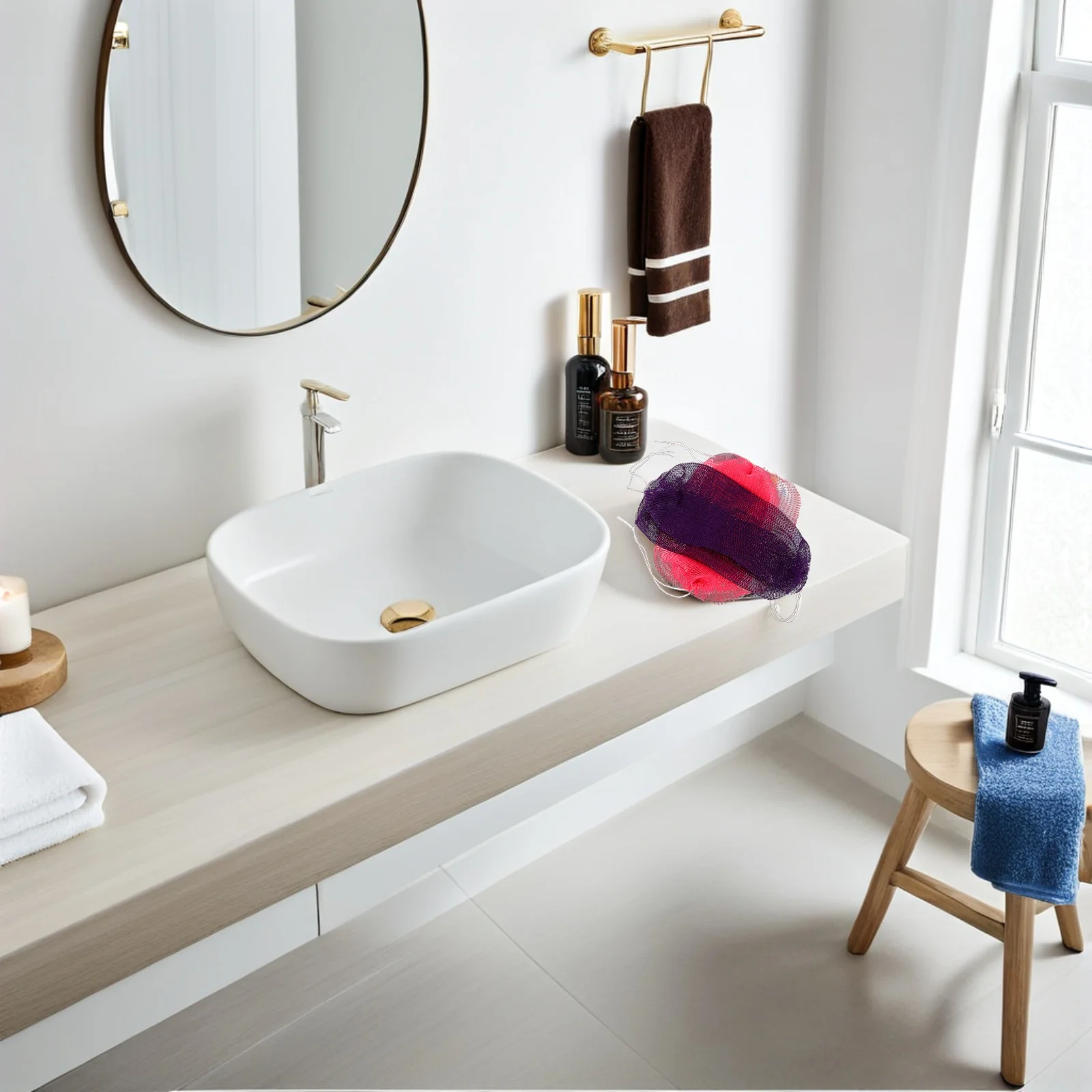 

2 Pcs Elastic Bath Towel Body Scrub Shower Net Scrubber for Polyester African Exfoliating Sponge