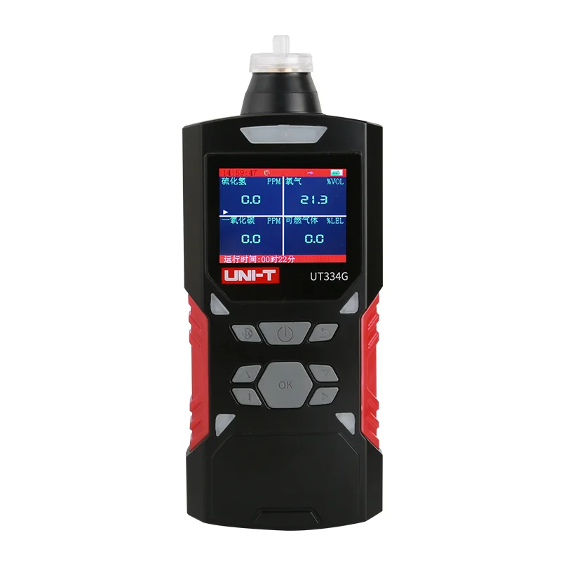 Gas Detector UNI-T UT334G Portable Voice Type Four-in-one Continuously Detect Leakage Gas Concentration Detector