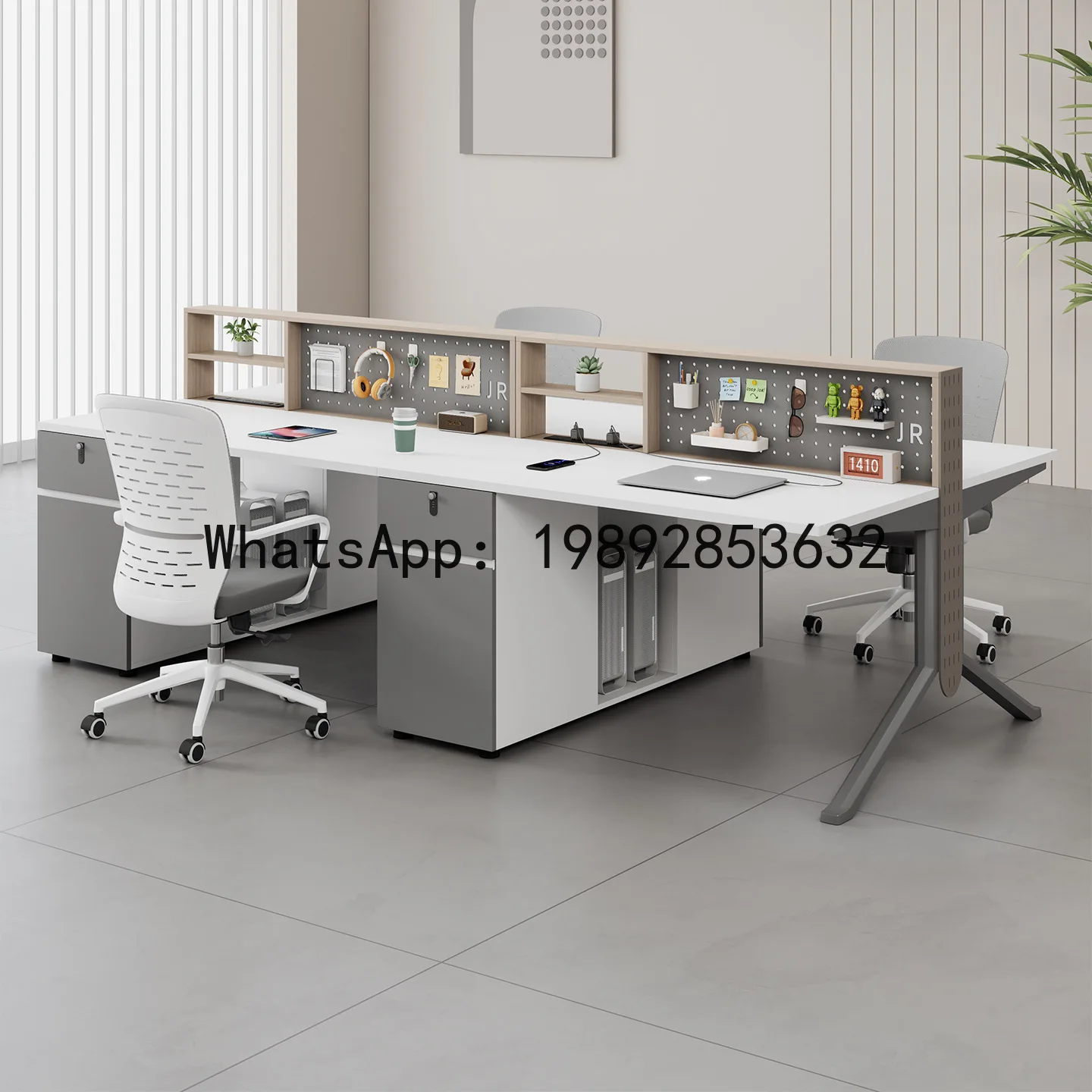 

Z6 simple modern office desk and chair combination office furniture