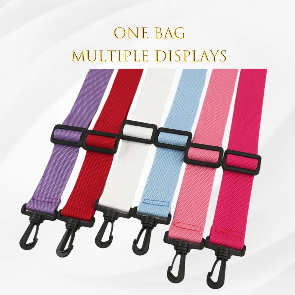 Shoulder Strap Plastic Buckle Nylon Canvas Cotton Adjustable Colorful Fabric Straps Fashion Backpack Accessories New Bag Belt