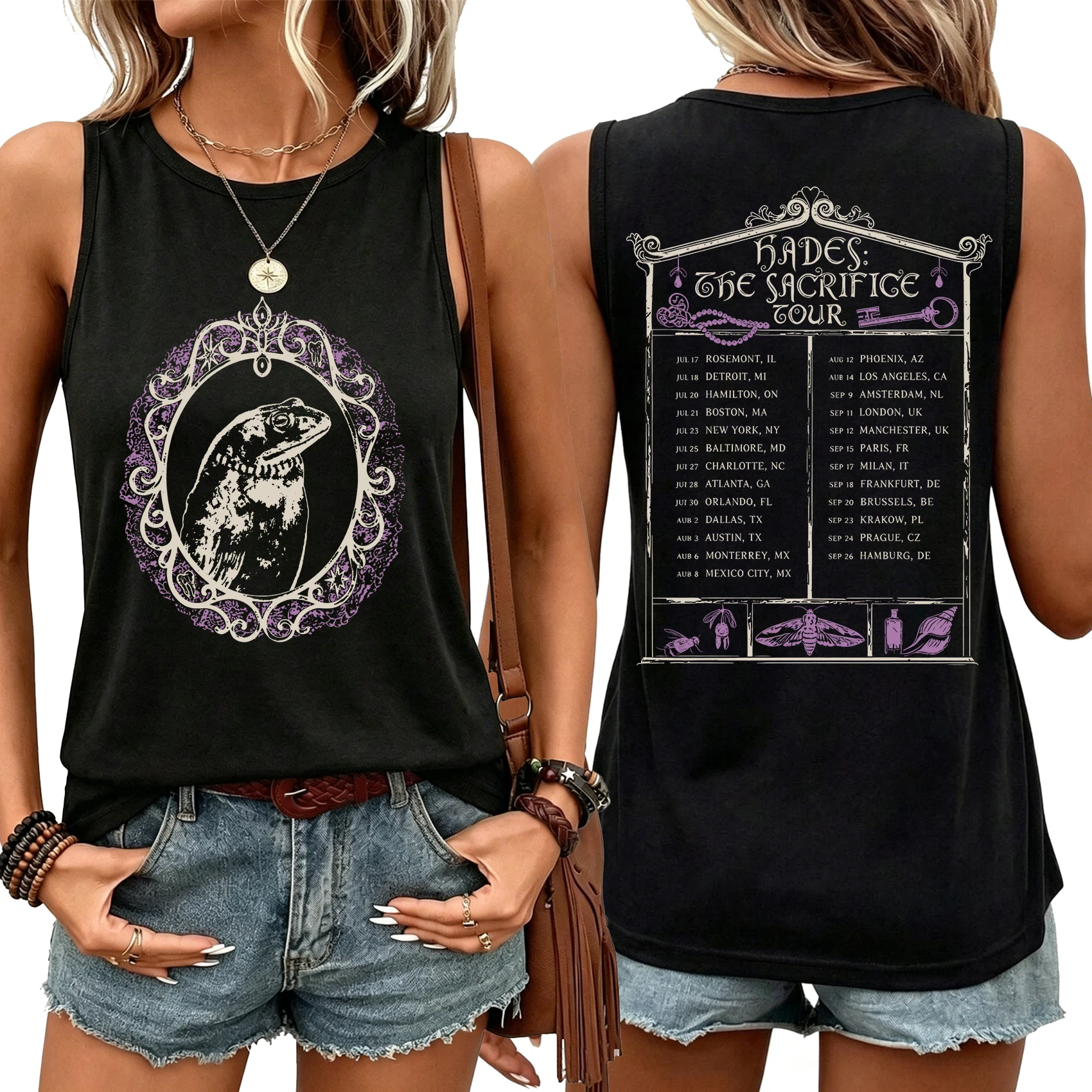 Melanie Martinez Hades The Sacrifice Tour 2026 Tank Top T Shirt Loose Women's Sleeveless Tank Vest Top Shirt