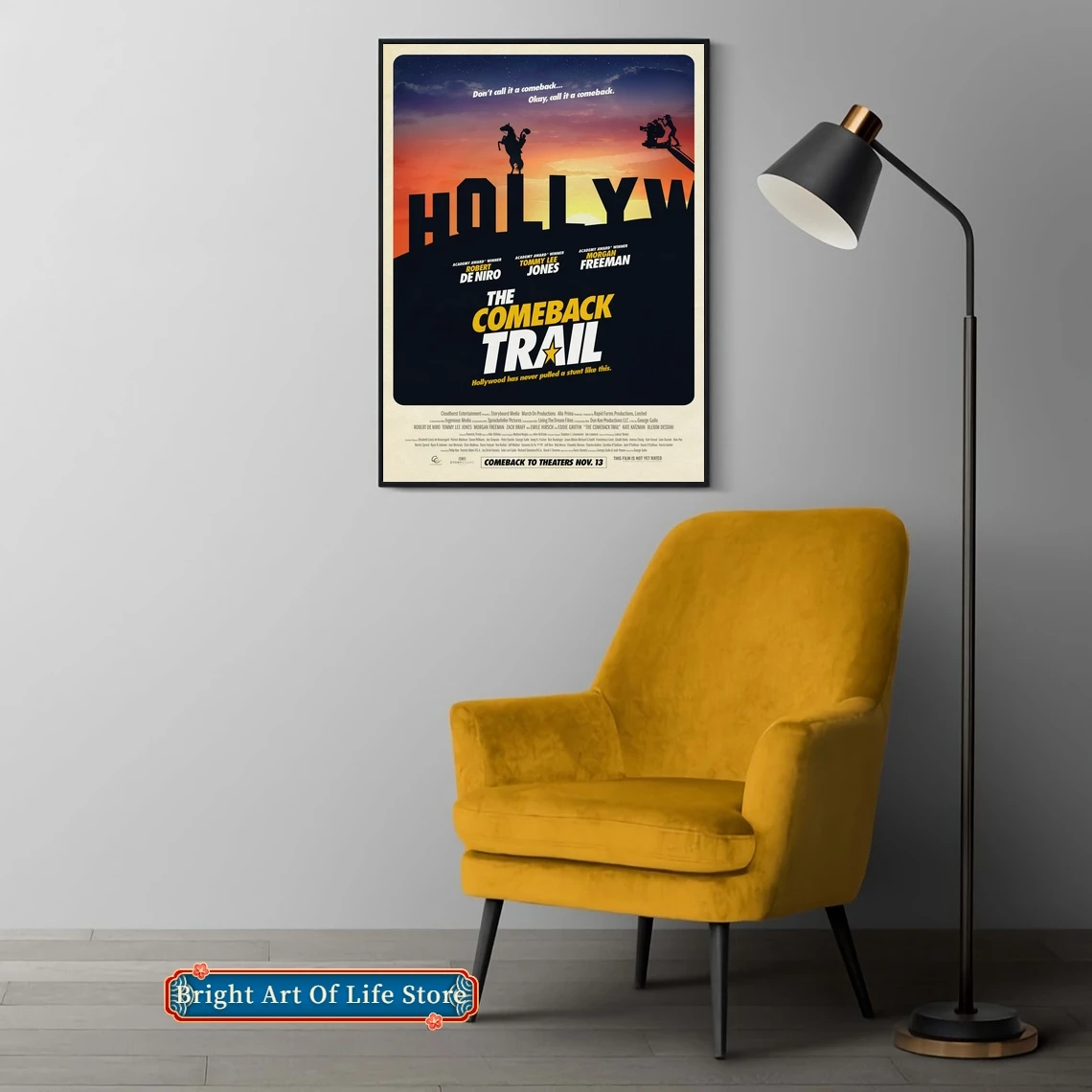 

The Comeback Trail (2020) Classic Movie Poster Cover Photo Canvas Print Apartment Home Decor Wall Painting (Unframed)