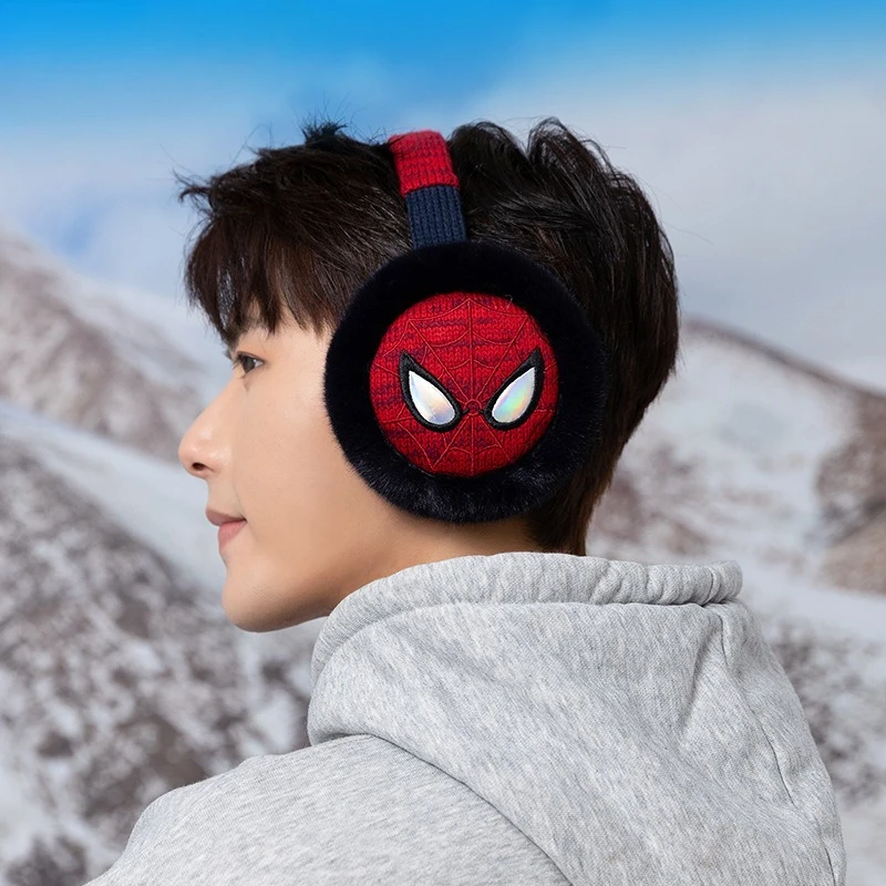 أعجوبة الرجل العنكبوت غطاء للأذنين المنتقمون الأبطال الخارقين الدافئة أفخم الحياكة الصوف الشتاء آذان دافئة يندبروف الرجال النساء الصبي هدايا عيد ميلاد