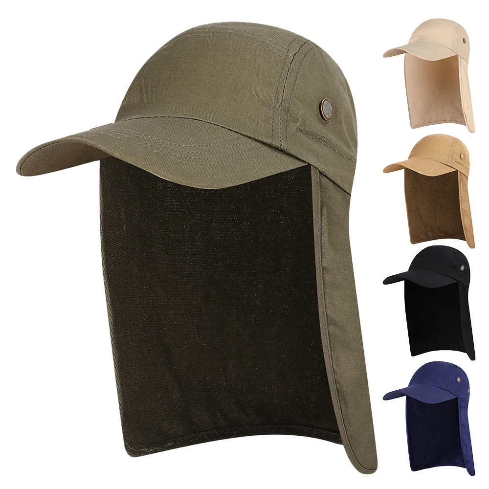 Sun Caps Flap Hats 360 degree Solar UV Protection Sun Hat Summer Men Women Sun Visor Cap Folding Neck Face Head Hat For Fishing