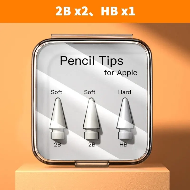 Für Apple Pencil Pen Nib Federmäppchen für Apple Pencil Tip 2B HB 3.0 Soft Hard für Apple Pencil 1st 2nd Generation Zubehör