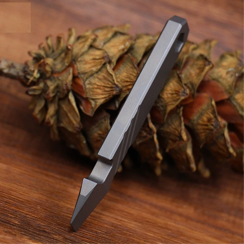 Titanium Alloy Pry Bar Multifunctional Bottle Opener Driver Wrench Tool Unboxing Device Portable Crowbar Outdoor Camping Tools view 3
