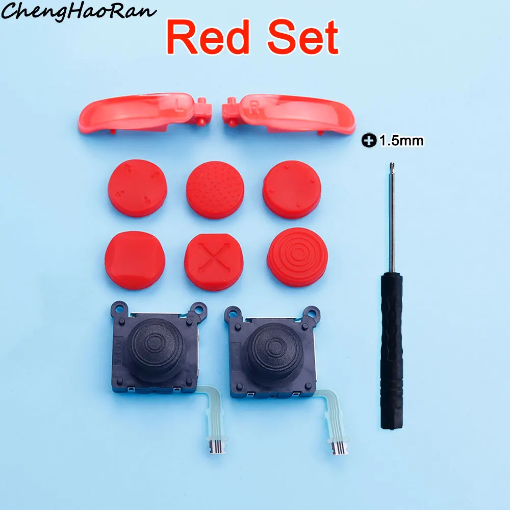 1 set 3d analoger Joystick für psv 2000 r l Auslöse knopf & Silikon abdeckung kappen satz für ps vita 2000 Controller Ersatzteile – Detail 9
