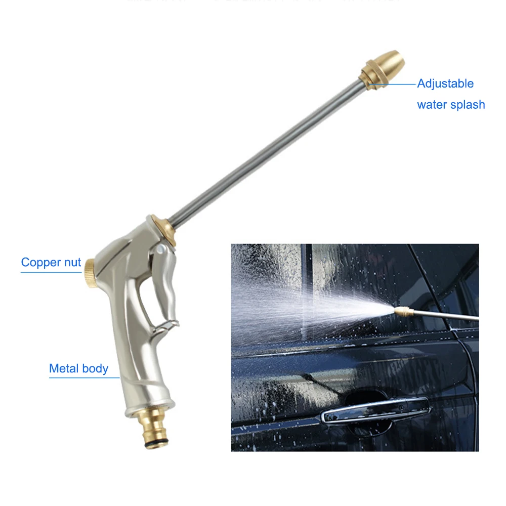 Handheld High Pressure Car Wash Sprayer Gun Water Hose Nozzle Adjustable Water Pressure for Washing Car Windows