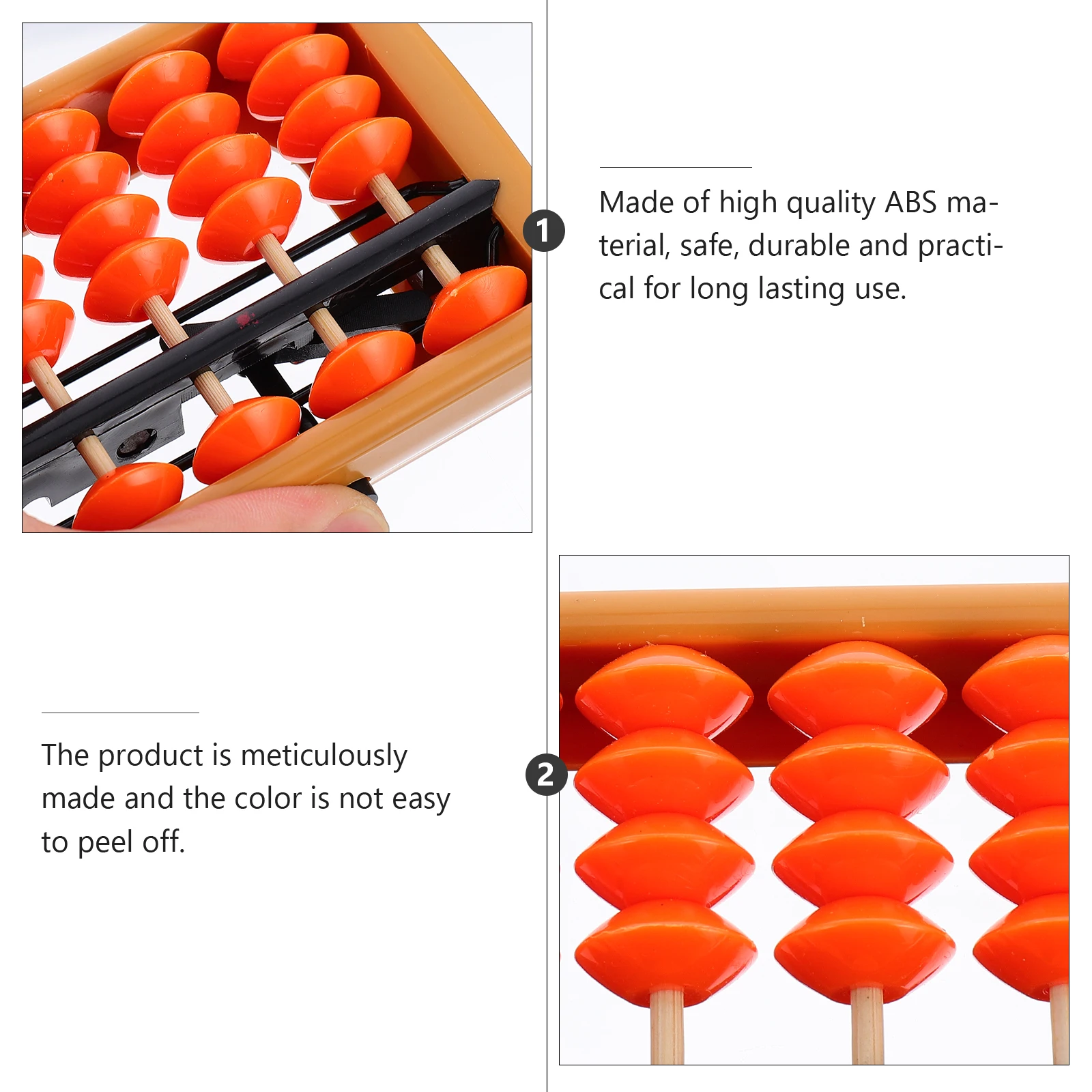 

Abacus Tool for Kids Math Counting Students Calculating ABS Learning Chinese Style Bead Arithmetic Educational Toy Office Study
