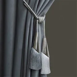 2Pcs/Pair Curtain Brush Tiebacks Tassel Fringe Hanging Belt Balls Curtain Accessories Holderback Tie Backs Lashing Bind A068&20