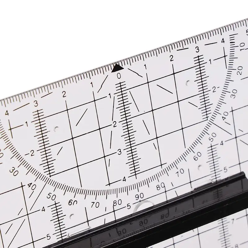 20CM Drawing Triangle Ruler Multi-function Drawing Design Ruler with Handle Protractor Measurement Ruler Stationery