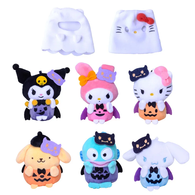 

Sanrio Kawaii Hello Kitty Kuromi Melody Plush Toy Cartoon & Cute Keychain Soft Stuffed Doll Pendant Toys Girl Backpack Pendant