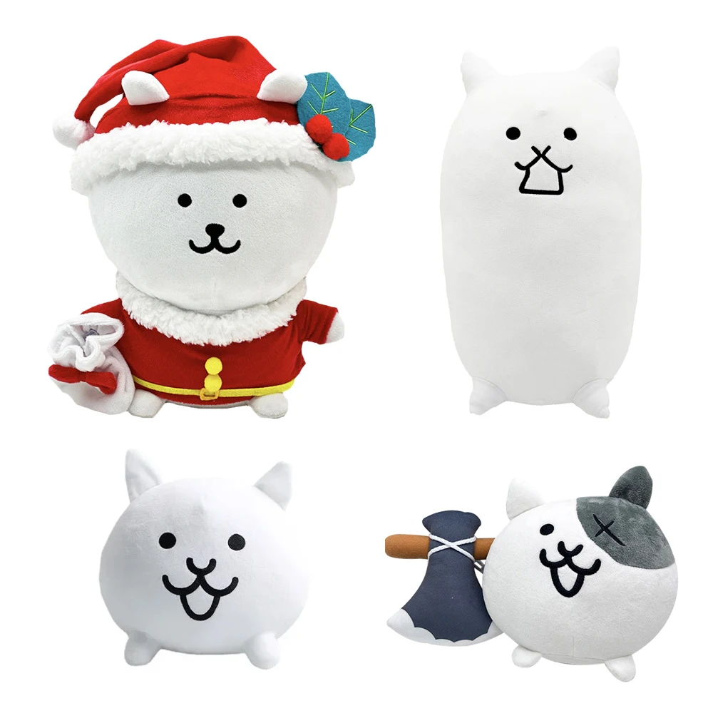 

New The Battle Cats Plush Toy Nyanko Great War Chritsmas Dress Stuffed Animal Soft Doll Cartoon Figure Game Gift for Kids Fans