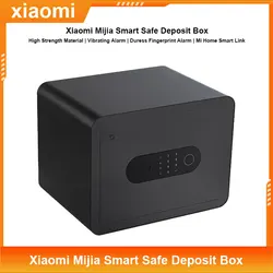 Xiaomi Mijia Smart Safe-Deposit Box 65Mn Anti-Drilling Steel Plate Semiconductor Fingerprint Recognition Work with MiHome App