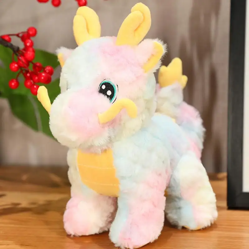 Year Of The Dragon Stuffed Animal Lucky New Year Doll Cartoon Stuffed Dragon Plushie Dolls For Kids Boys Girls Christmas Gifts