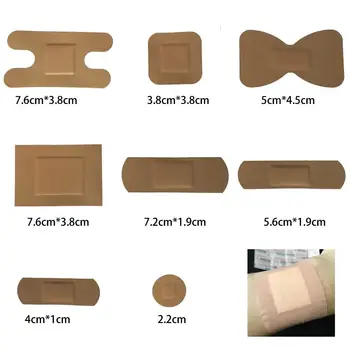 100 יחידות פלסטר רפואי עמיד למים לפצעים עזרה ראשונה נגד חיידקים להגנה על פצעים לבית, לנסיעות ולעזרה ראשונה בחירום