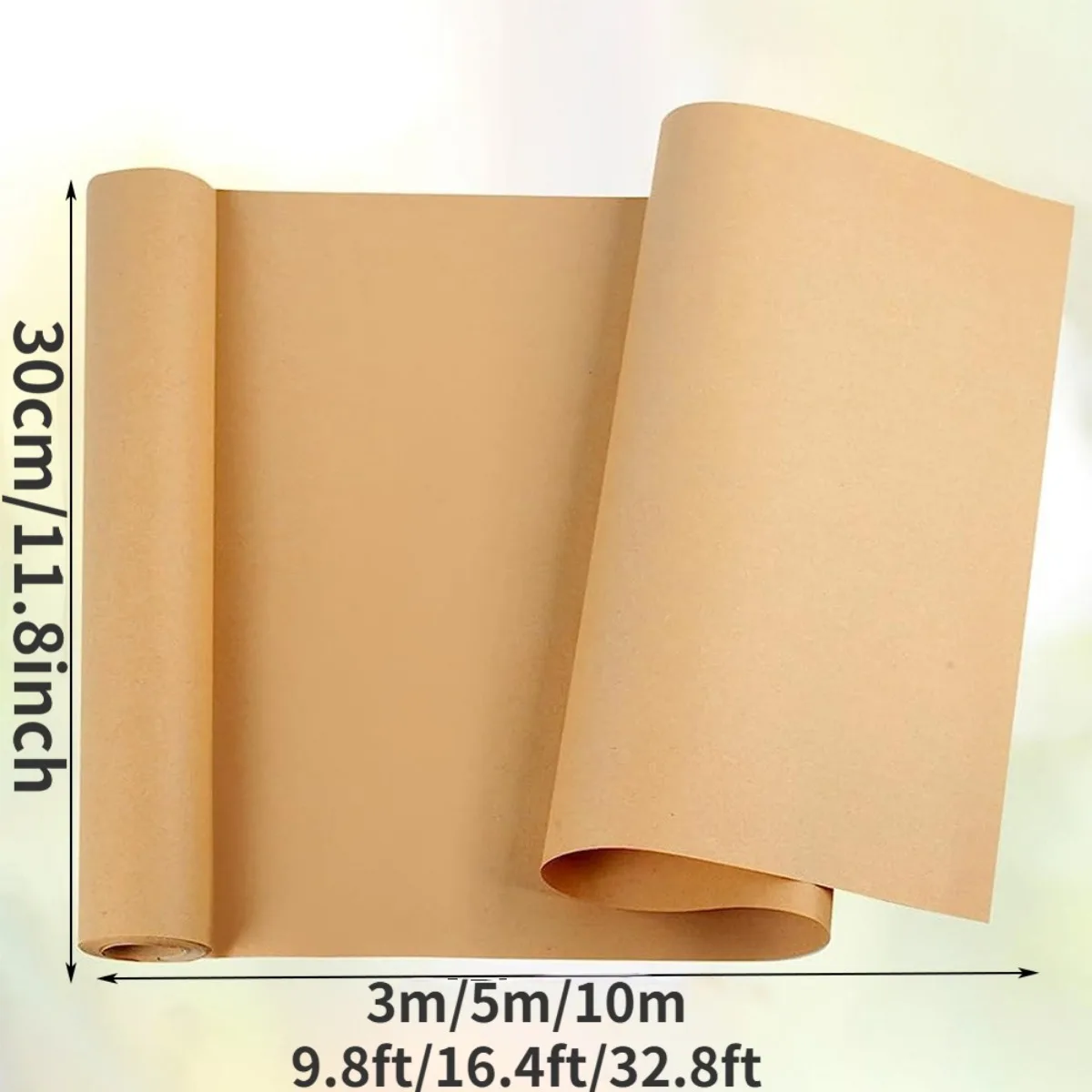 Brown Kraft Paper Roll,Craft Wrapping Paper for Bulletin Board Roll Art Bouquet Flower Table Covering Poster Packing Supplies