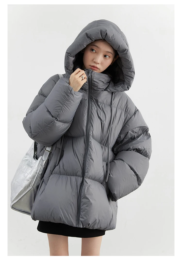 CHIC VEN Women Down Coats Solid Loose New Hooded 90 White Duck Down Down Jacket Puffs Female Outerwear Autumn Winter 2026