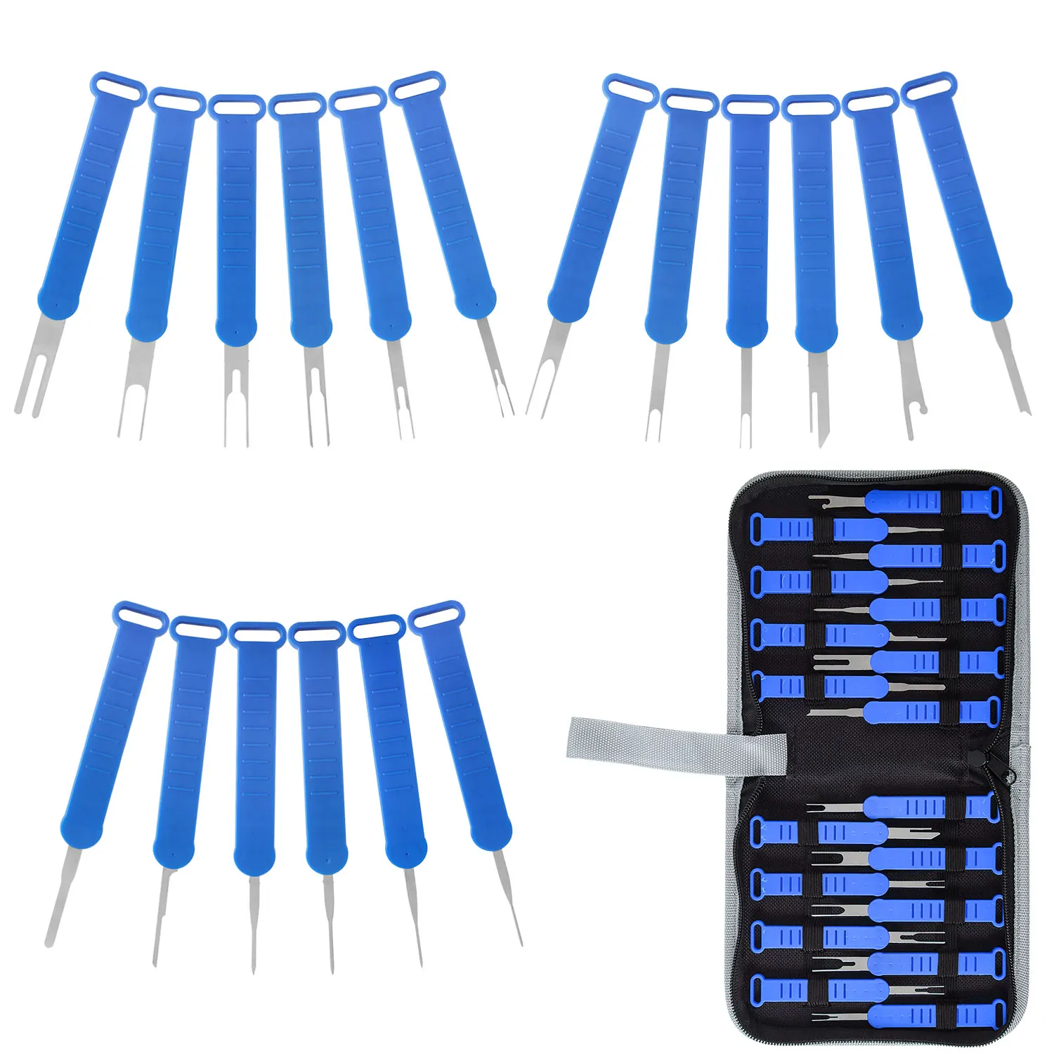 New 18 piece set, thickened car needle puller, car terminal disassembly kit, touch pen, wire connector with thickened cloth bag