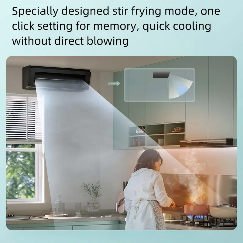 Small 1.5Hp Split Air-conditioner Midea Air Conditioning Anti Oil Fume Kitchen Use Ceiling Mounted Inverter Air Conditioner 220V