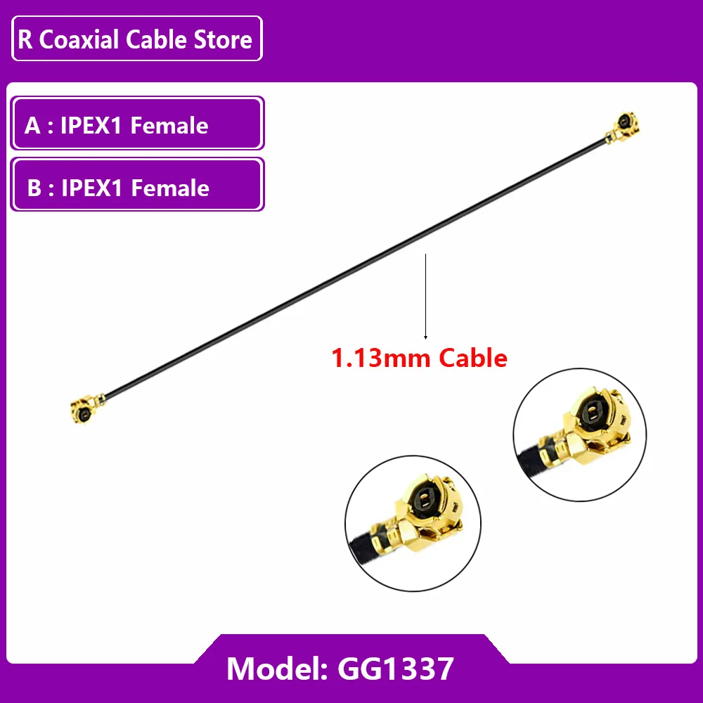 UFL/U. FL/IPX/IPX-1 IPX 4 (F4 successif) femelle/mâle prise WIFI antenne RF câble RG1.13/0.81mm câble d\'extension RGsacrifice