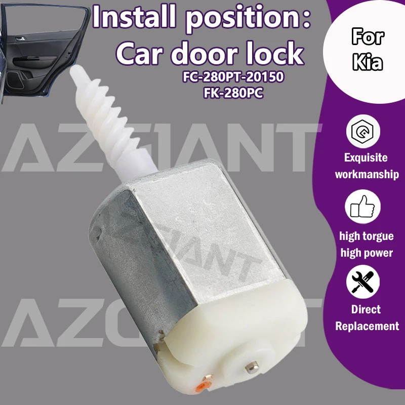 

AZGIANT FK-280PC For Kia Carnival 3 III VQ Hatchback 2005-2010 Car Door Lock 12V DC Actuator Motor FC-280PT-20150