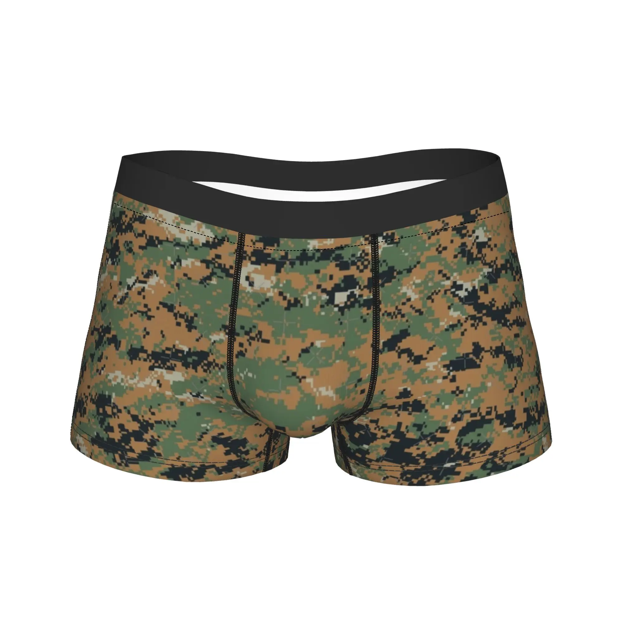 

Мужские трусы-боксеры с камуфляжным принтом Marpat Woodland, мягкие трусы-шорты, нижнее белье, камуфляжные трусы для мужчин, новинка, большие размеры
