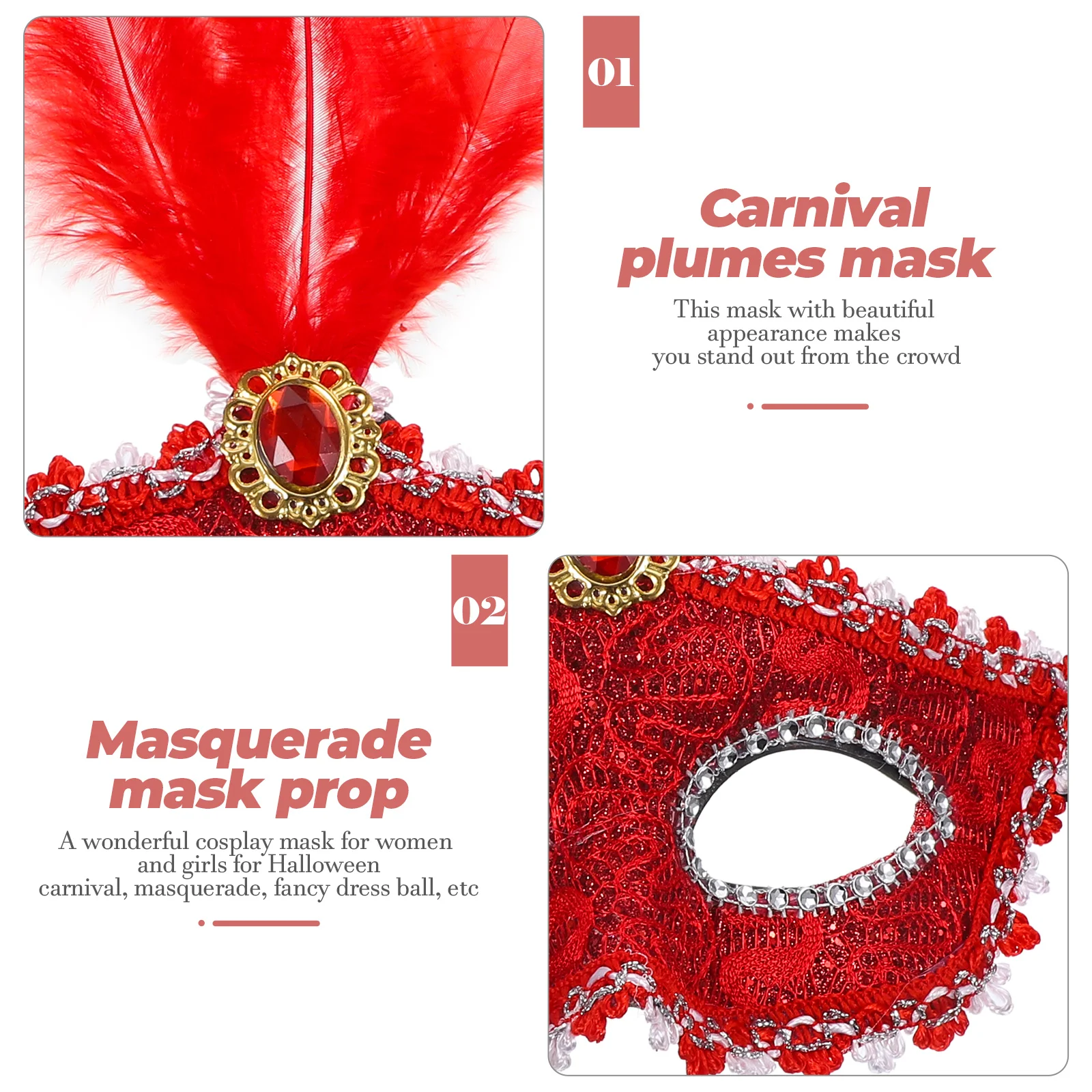 

12 Pcs Mask Masquerade Masks Cosplay Carnival Makeup Ball Costume Plastic Party Miss for Half Face
