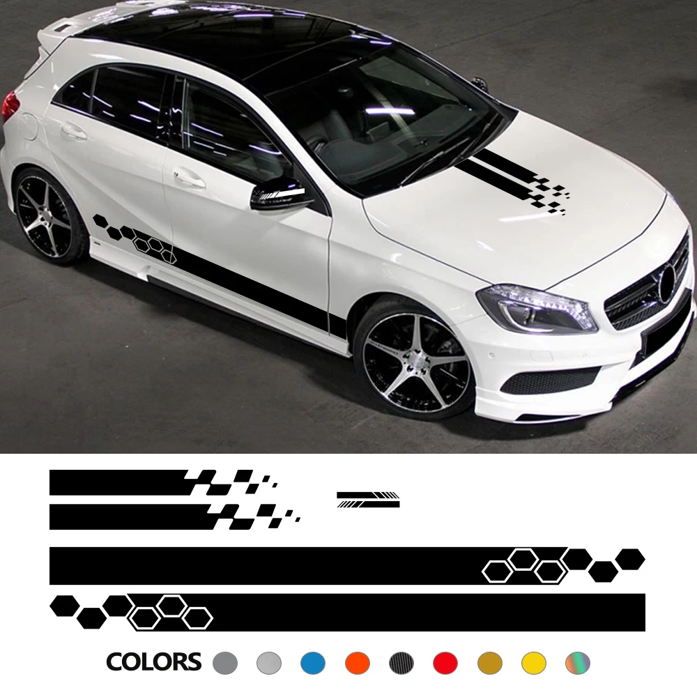 ملصقات محرك السيارة هود السيارات ضبط سباق الرياضة الشارات لأودي BMW مرسيدس فورد VW تويوتا نيسان كيا رينو هيونداي سكودا #1