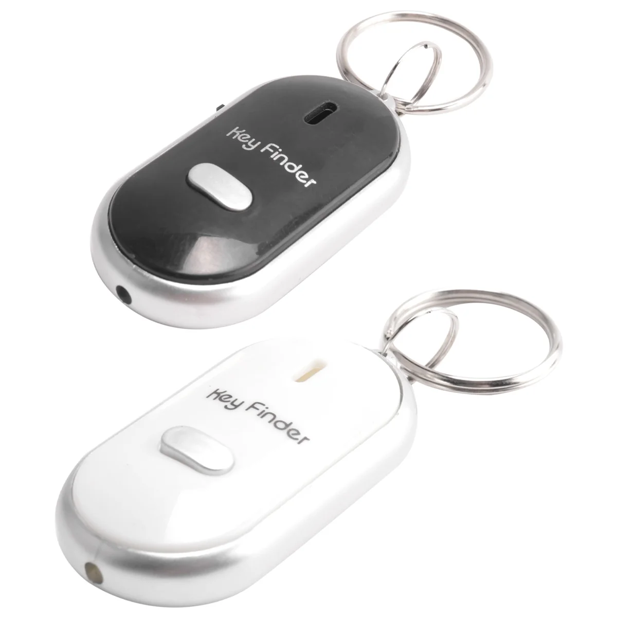 2pcs Whistle Lost Key Finder Flashing Beeping Locator Remote Keychain LED Ring XY
