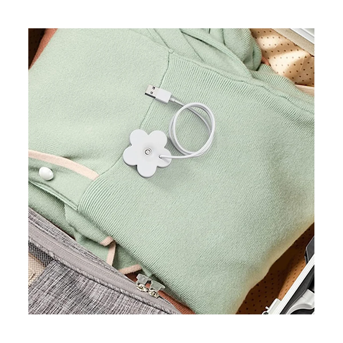 Mini umidificatore portatile con Design di tenuta del cavo USB umidificatore senza serbatoio umidificatore personale da viaggio per camera da letto bianco