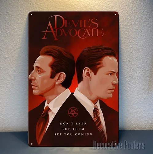 Devil's Advocate Al Pacino Film-Metallposter – Sammlerstück