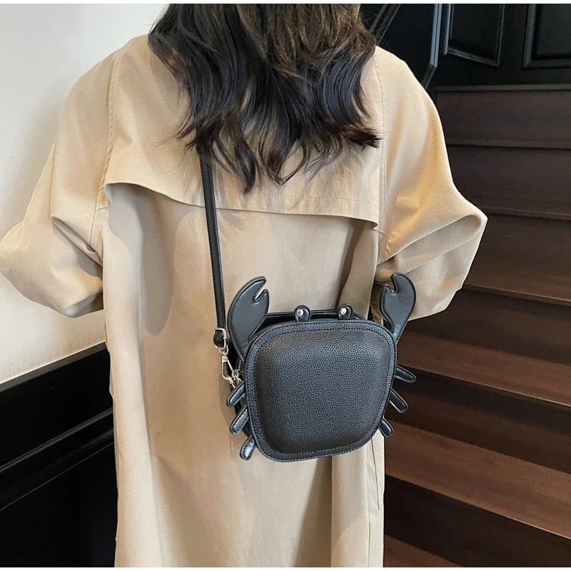 

Новая креативная сумка-мессенджер, модный дизайн, сумка на плечо в форме краба, повседневная универсальная сумка для мобильного телефона, сумка для наушников