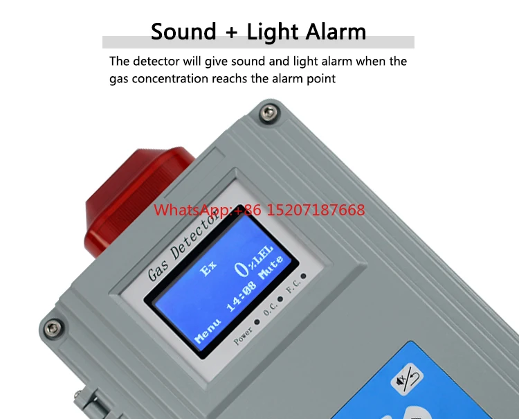 White cream plant NH3 online monitor AC220V ammonia gas alarm detector