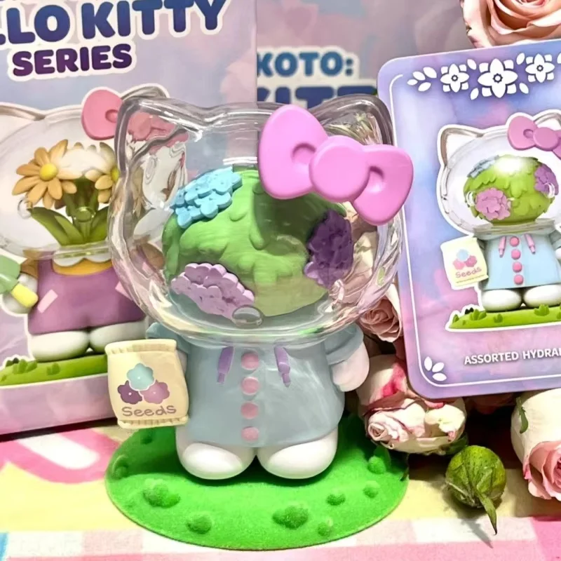 Mighty Jaxx Sanrio Hello Kitty And Flowers Series Trend Слепая коробка Настольное украшение для девочек-сюрприз Подарки на День святого Валентина