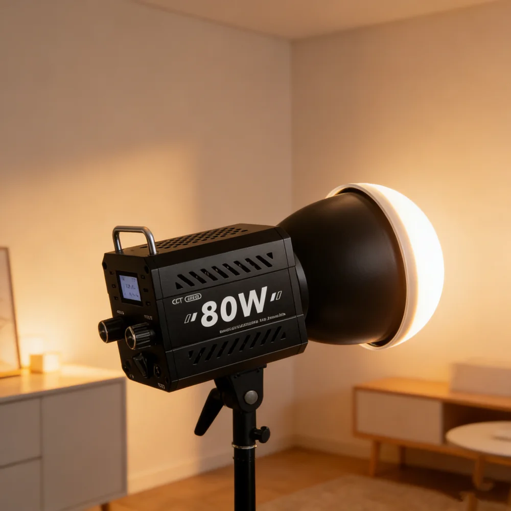 Roreta ZU80/ZU60 Photo Studio Light COB Bi-Color 2500-8500K CRI≥95 TLCI≥97 With Diffuser LED Video Lights Fill Lighting