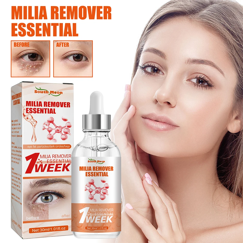 30ml Milia Remover Essential Eye Serum Effective Removes Fat Granules Eye Bags Anti-Particles Puffiness Improve Dark Cicle