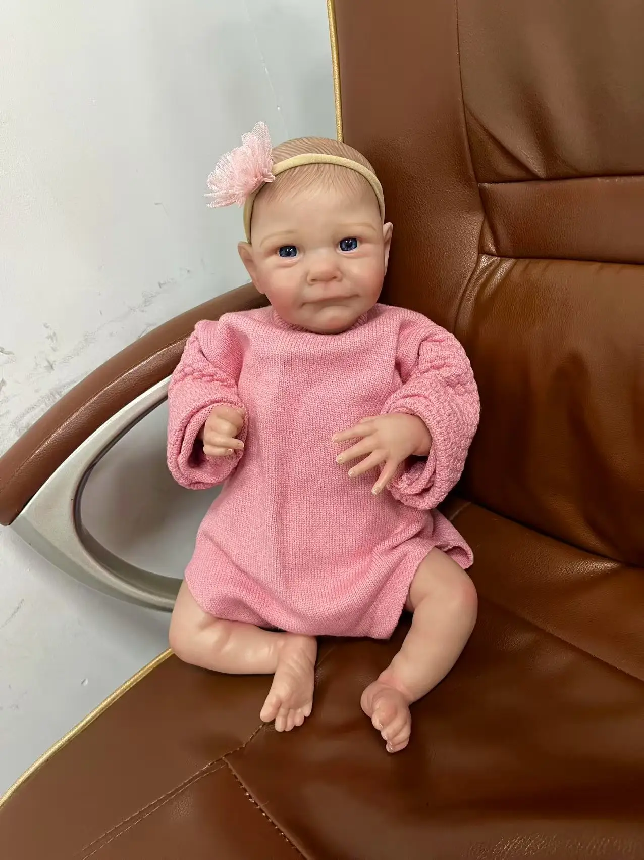 48CM Reborn Babypop Zacht Knuffelig Lichaam Echt Uitziende Babypoppen Al Geschilderd 3D Huid met Zichtbare Aderen Bebê Reborn Echte Shots