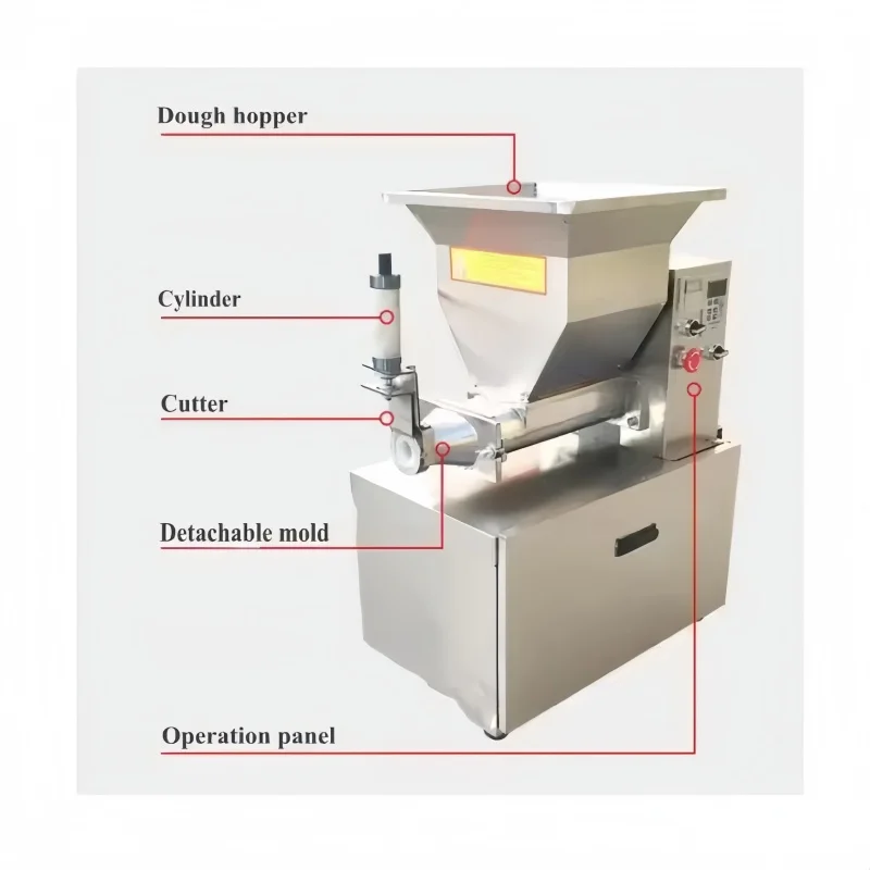6000 pz/h Macchina per fare palline di pasta Macchina da taglio per estrusore di pasta Macchina per divisori di pasta per pizza Pane Biscotti Barra proteica